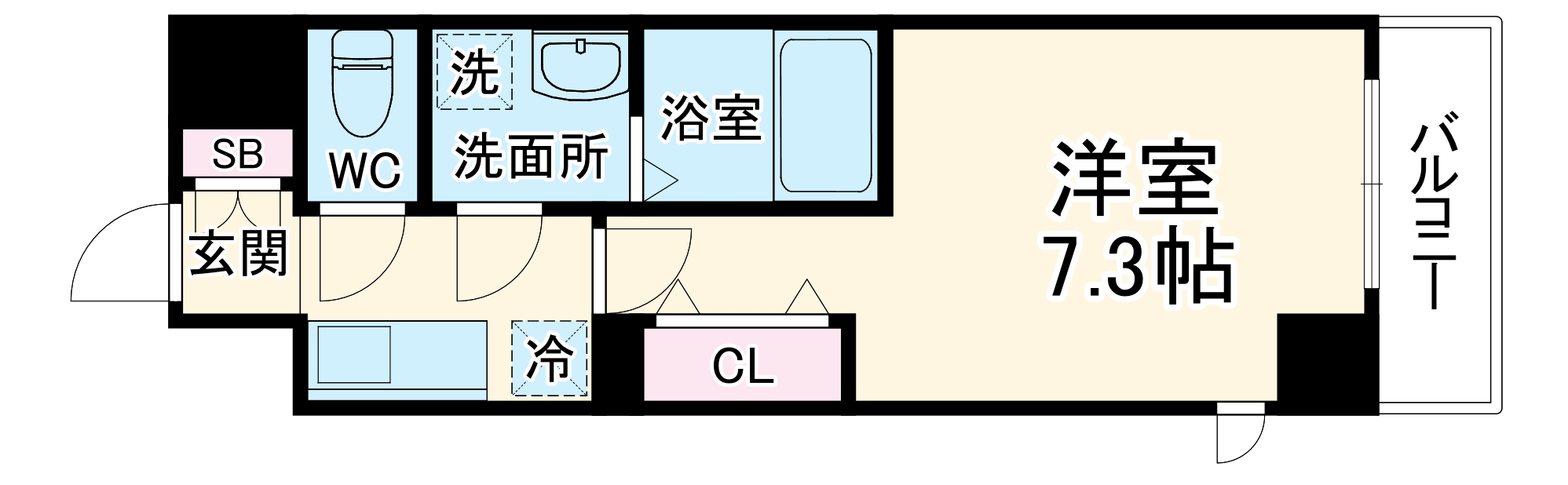 グランルージュ中之島南の間取り