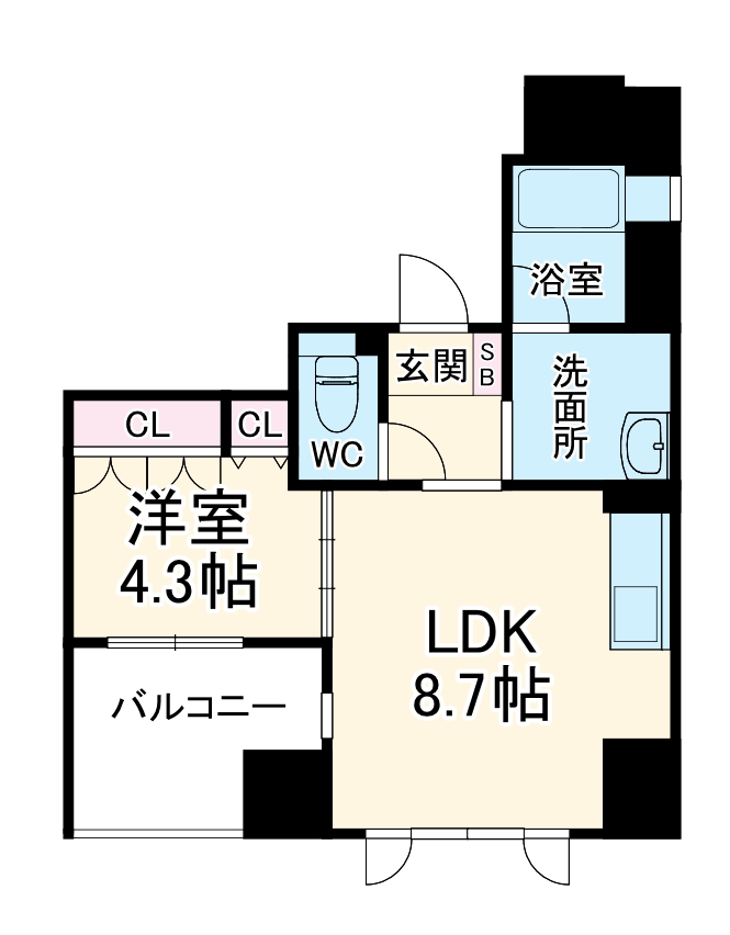 アーデンタワー北堀江の間取り