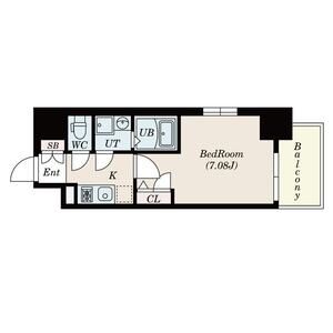 三軒家西の完工年月(2021年2月)築の賃貸マンションの間取り