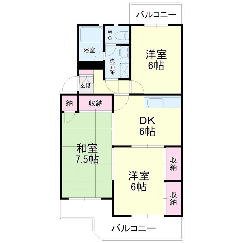 スカイシャトウ城山Ⅰの間取り