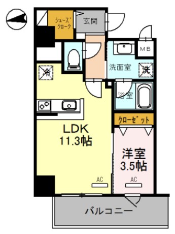 パンセ新町の間取り