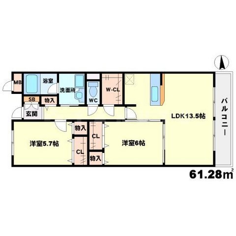 エヴァン千里山の間取り