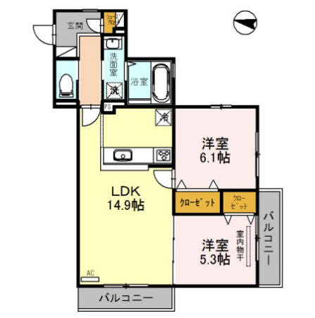メルヴェイユ泉の間取り