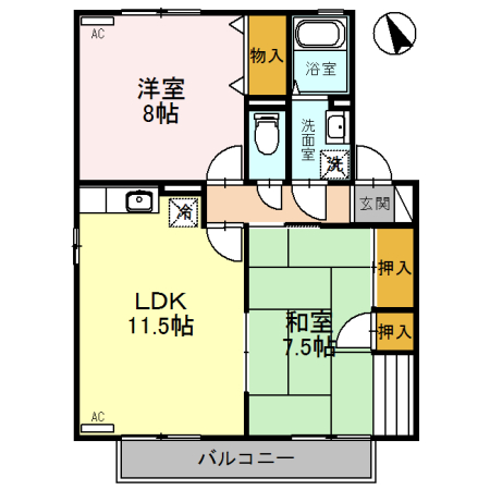 ルーミーハイツの間取り
