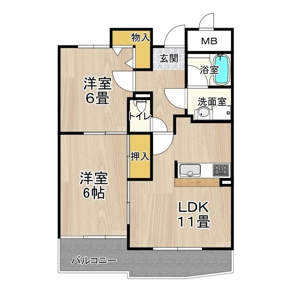 フレアコート京橋の間取り