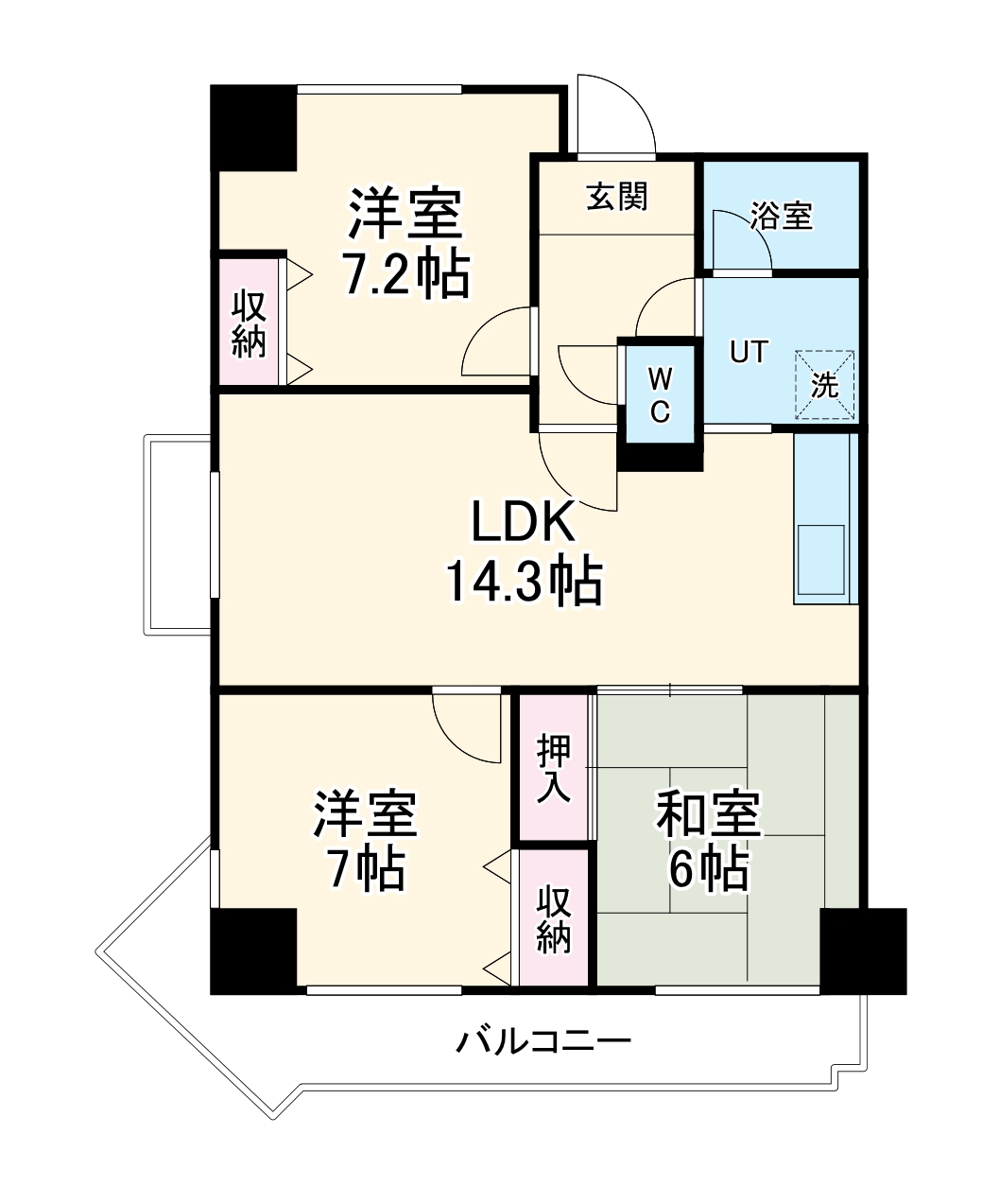 プランドール桃山の間取り