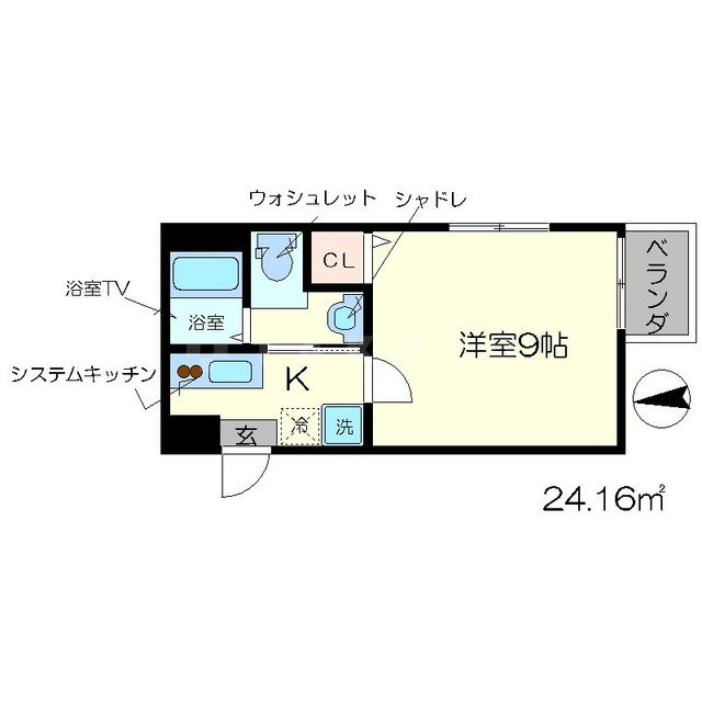 フラッティ堀川下立売の間取り