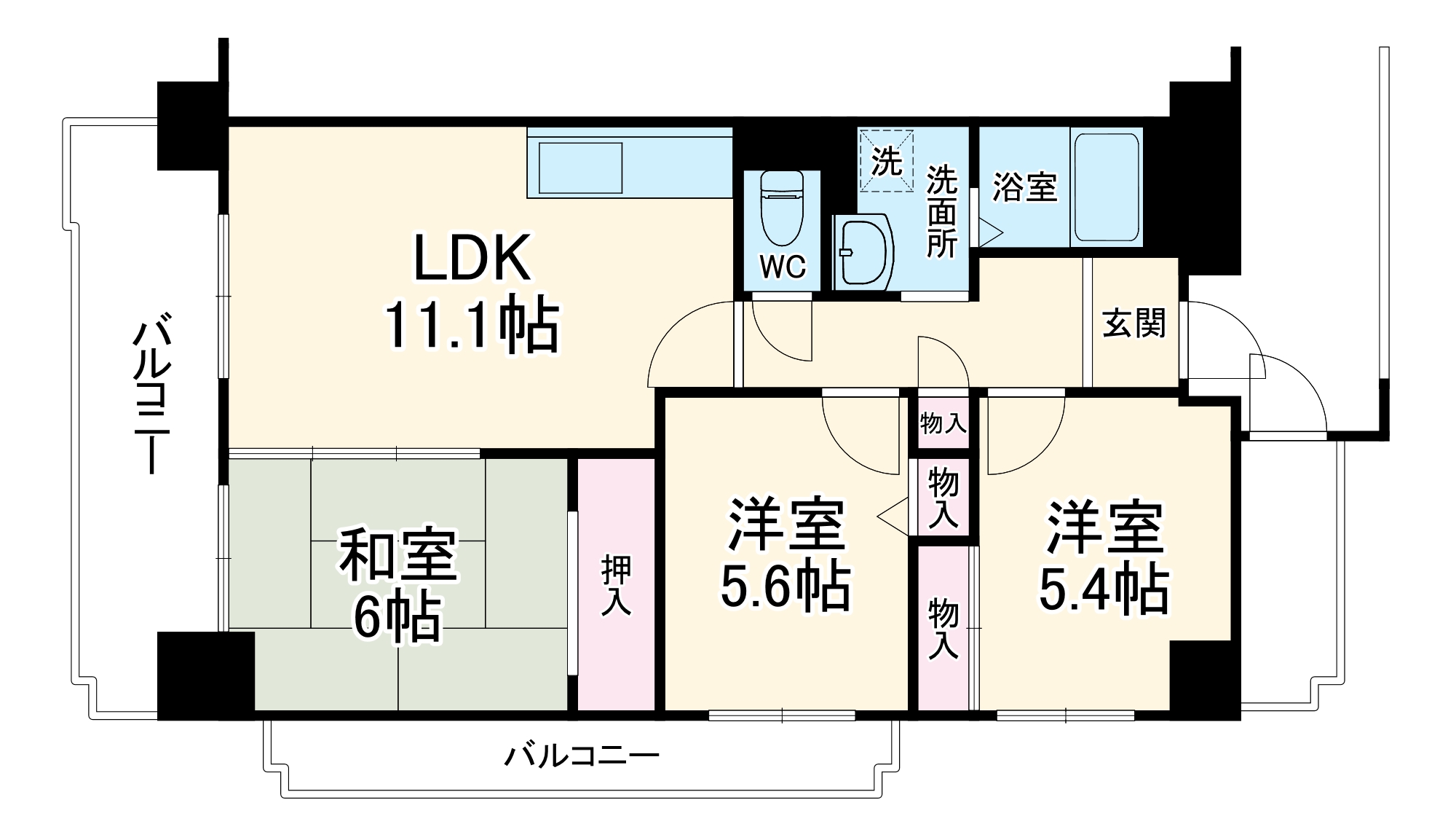 ル・アーブル東野田の間取り