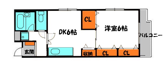 千山マンション2の間取り