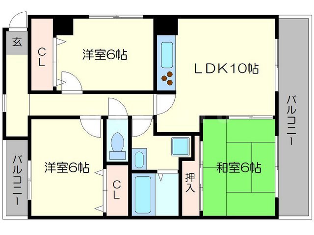 ラクーレ春日の間取り