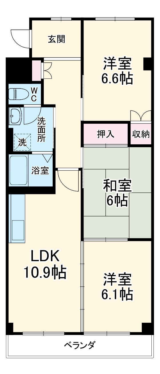 カサブランカ滝ノ水の間取り