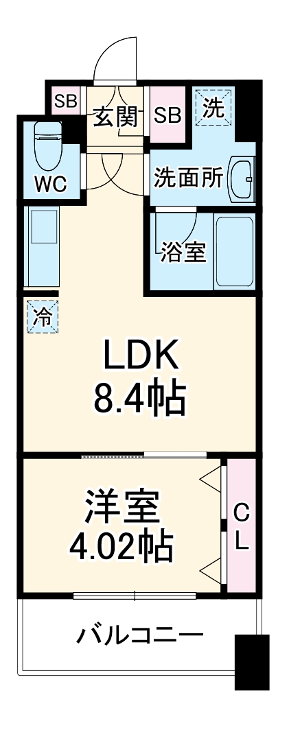 Lasante京橋の間取り