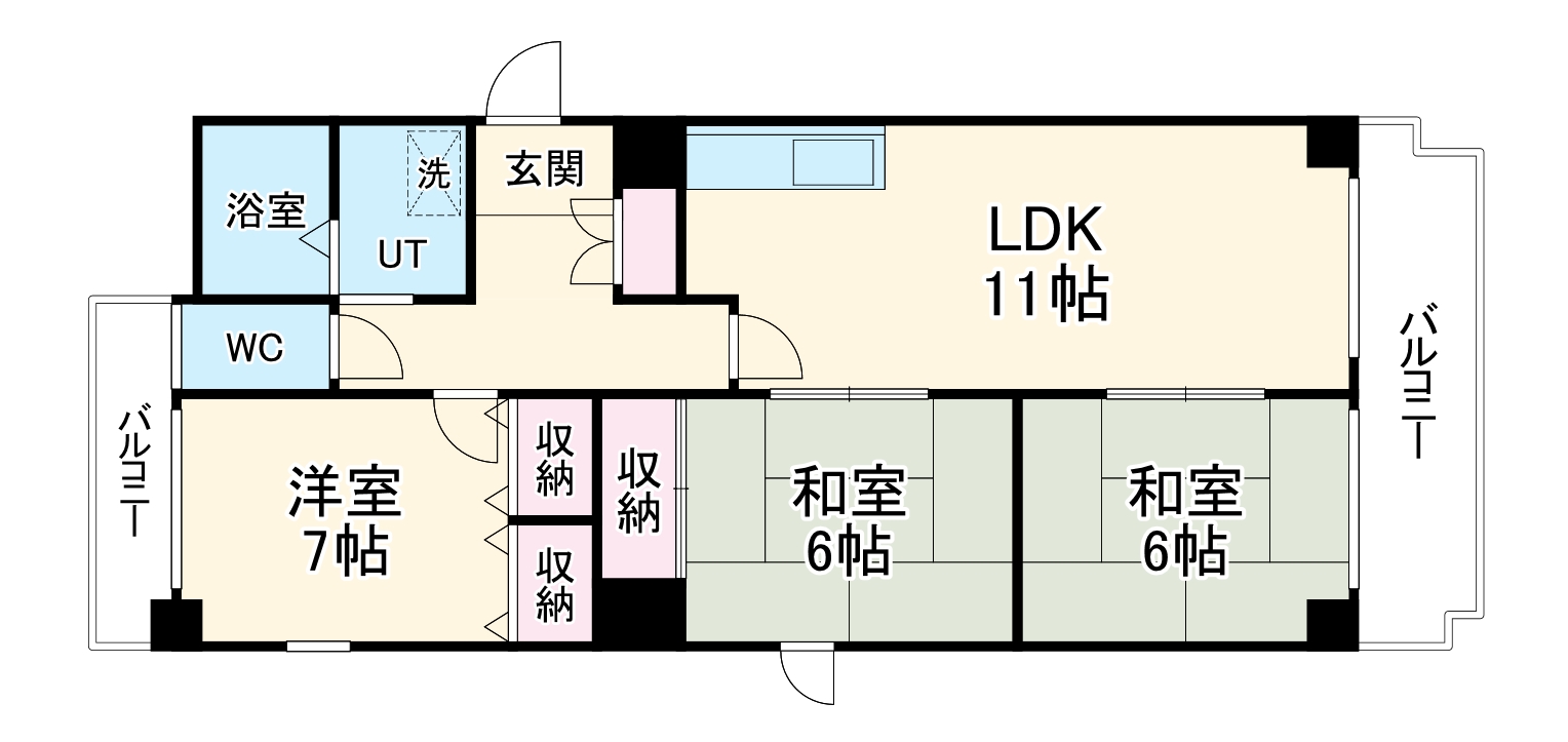 レシェンテ緑地の間取り