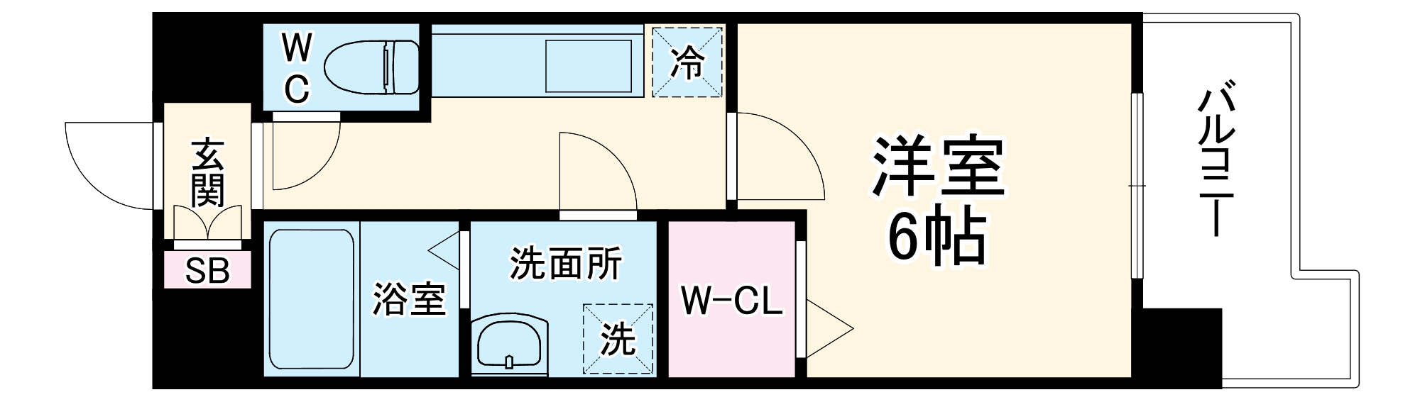 レジュールアッシュ京橋の間取り