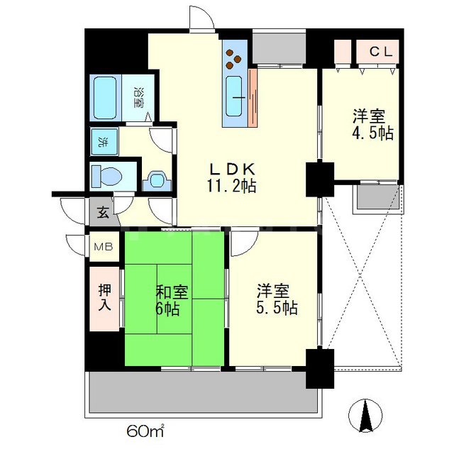 フィエルテ四条烏丸シュッドの間取り