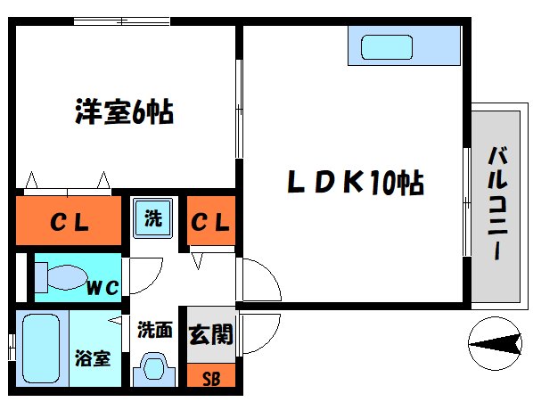 サニーハウス南の間取り