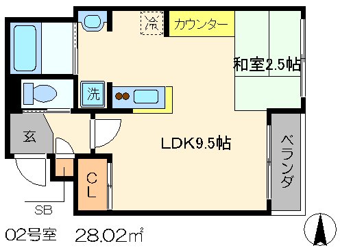 2/2 間取