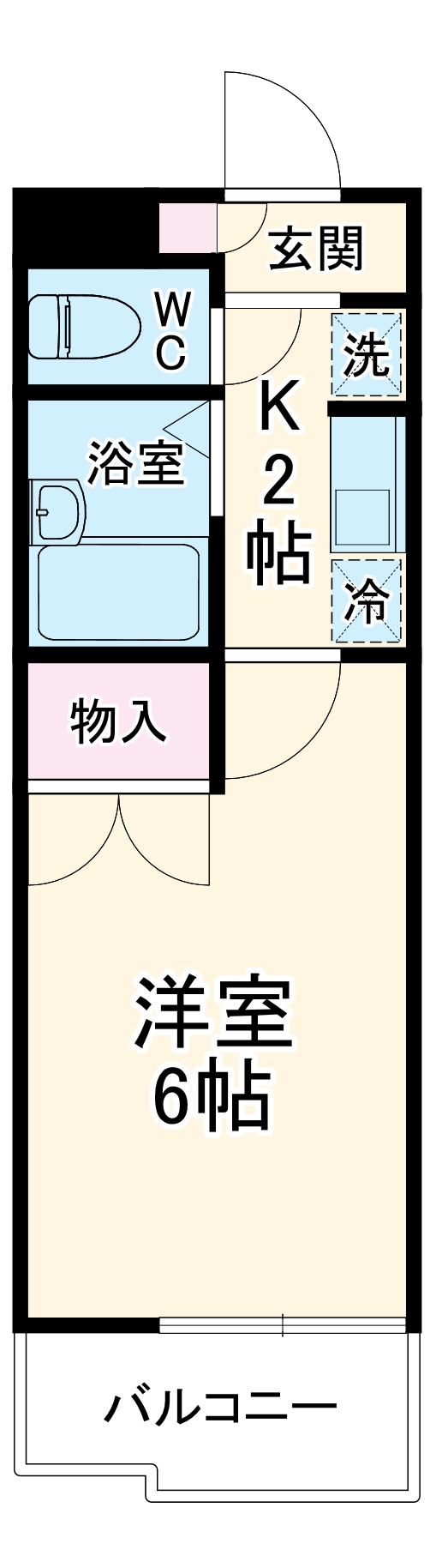 ロッキー星宮 B棟の間取り