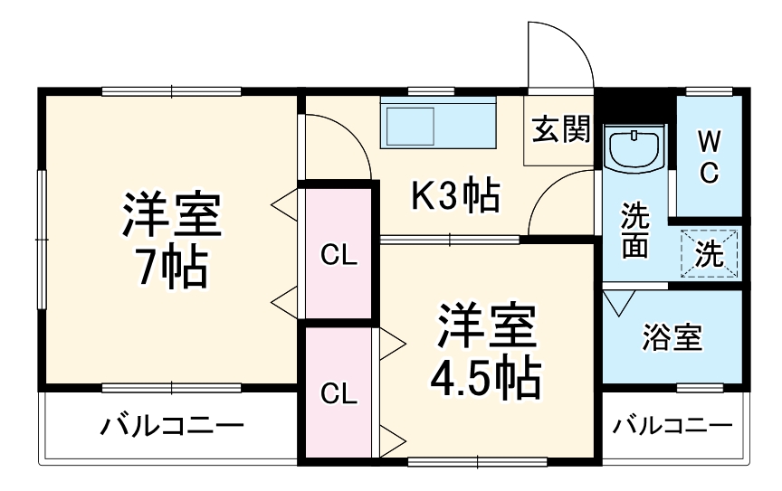 エディオン北野の間取り