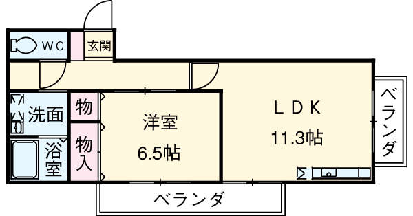 ドエルマルシェBの間取り