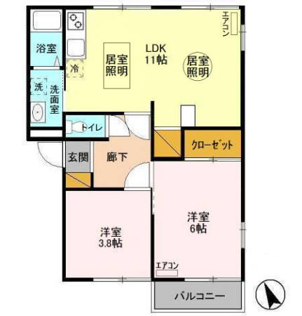 サンモール南流山 Bの間取り