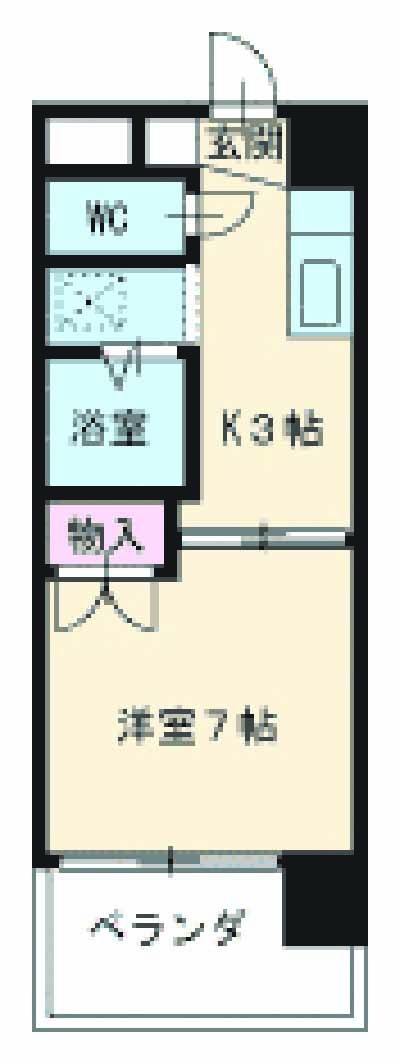 美谷ハイツ柵下の間取り