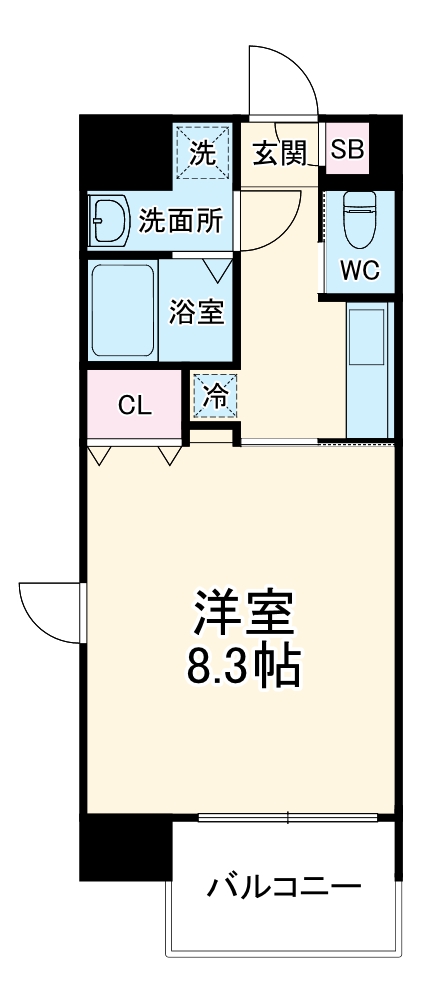 フォレストガーデン天満橋Ⅰの間取り
