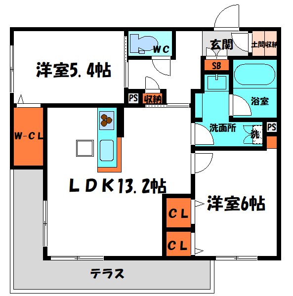 シャーメゾン・Freshinoの間取り