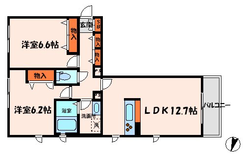 シャーメゾン彩Ⅰ号館の間取り