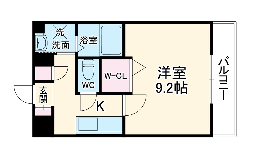 202号室の間取り
