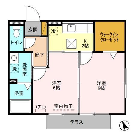 クレール岩瀬の間取り