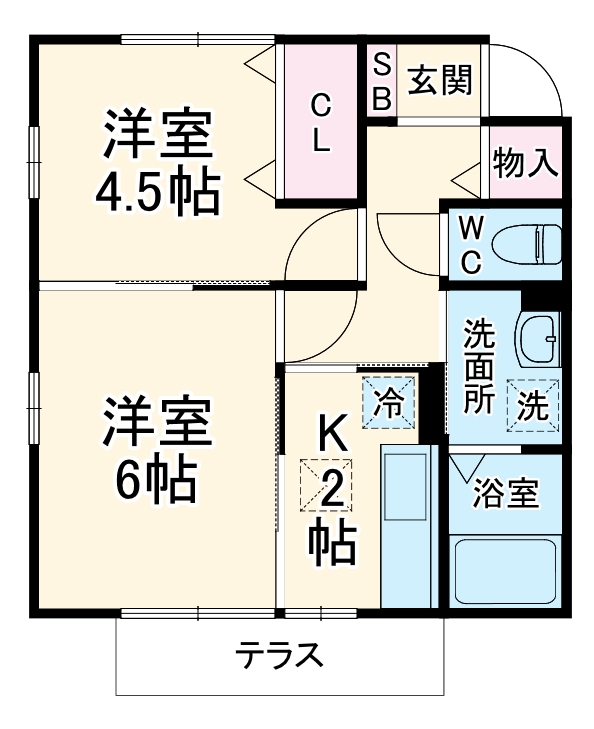 クレール岩瀬の間取り