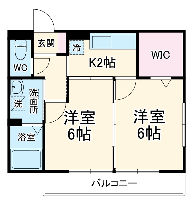 クレール岩瀬の間取り