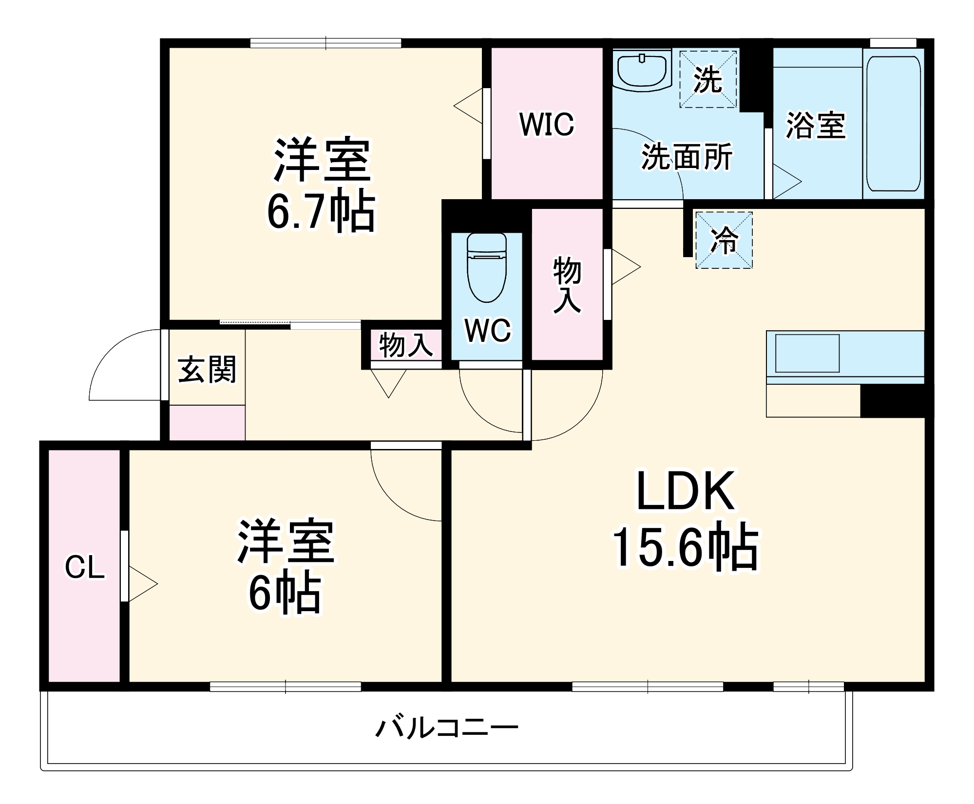 ビラーション赤坪の間取り