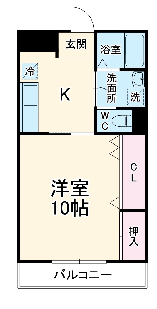ウィンディア・102号室の間取り