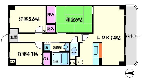 グランエスポワールの間取り