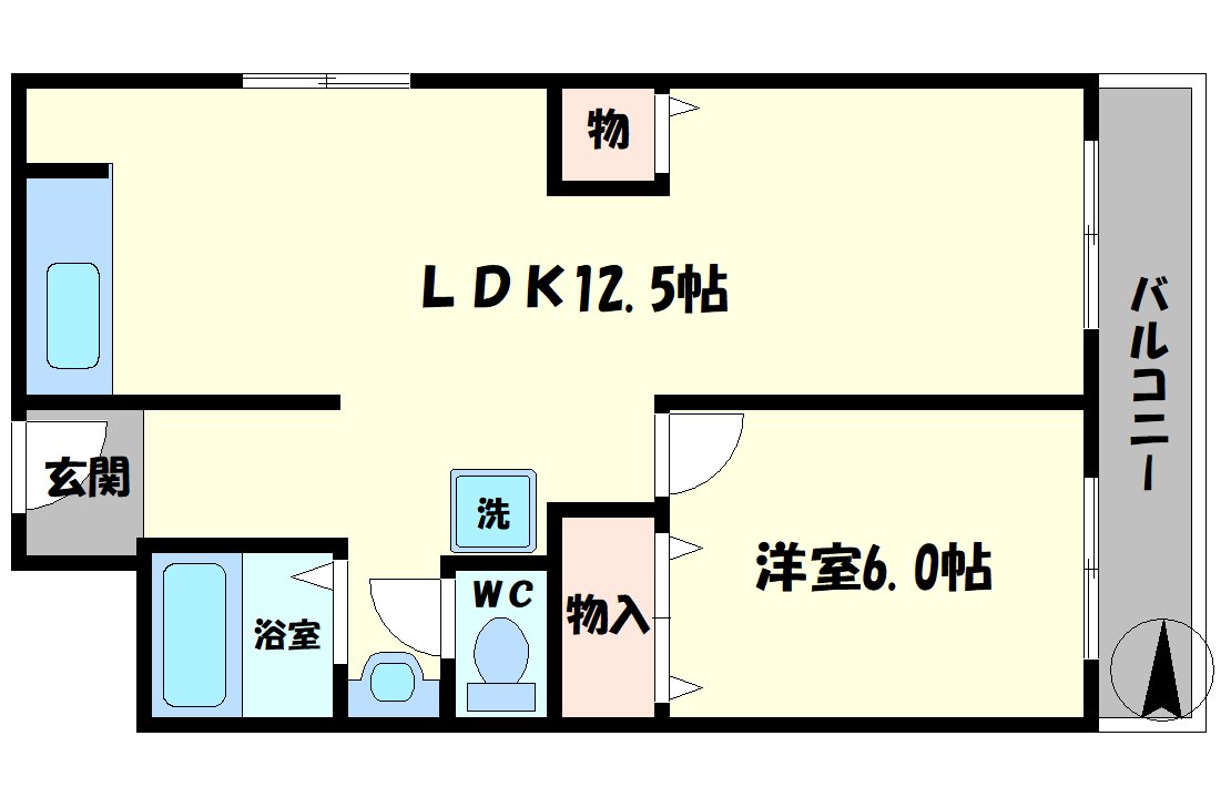 コーポラス都Ⅰの間取り