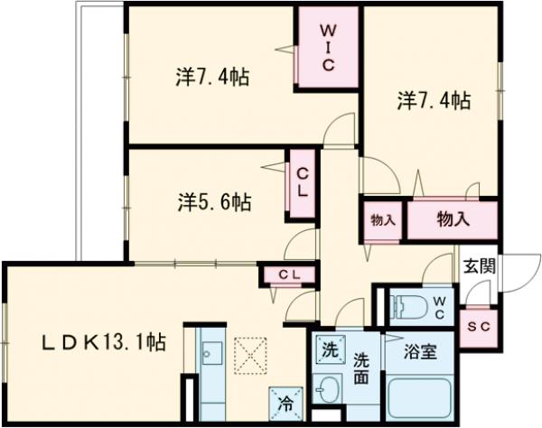 ハープアベニュー長岡京の間取り