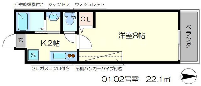 アークリード四条大宮の間取り