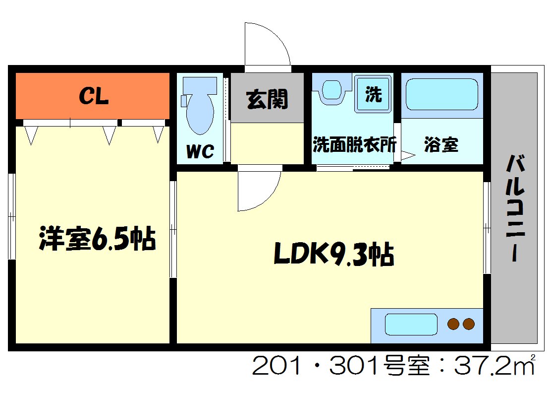 セントポーリア梅園の間取り