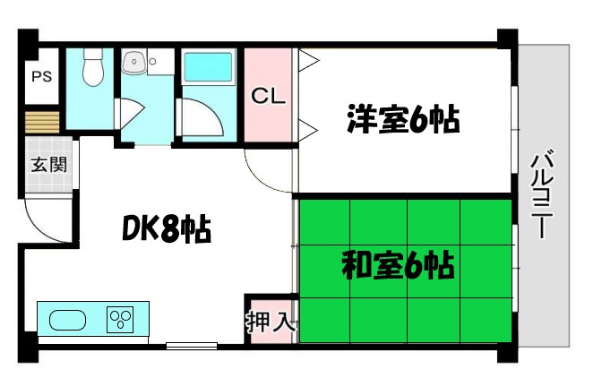 幸福ハイツの間取り