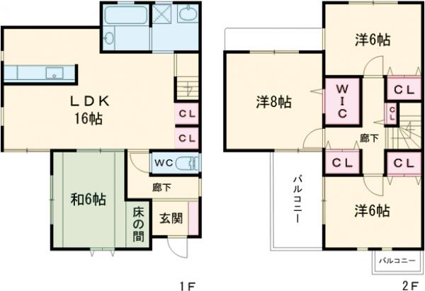 クライフONE 桂芝ノ下町の間取り