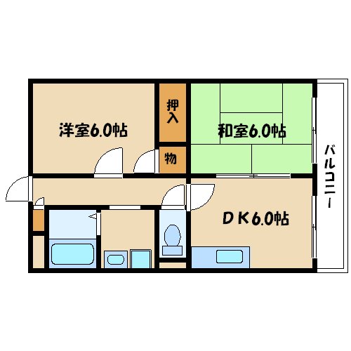 コーポARAMANの間取り