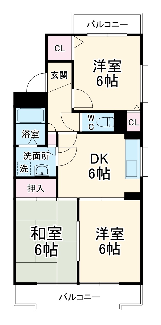 シャンブルMAKIの間取り