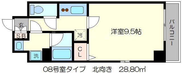 アスヴェル京都二条駅前Ⅱの間取り