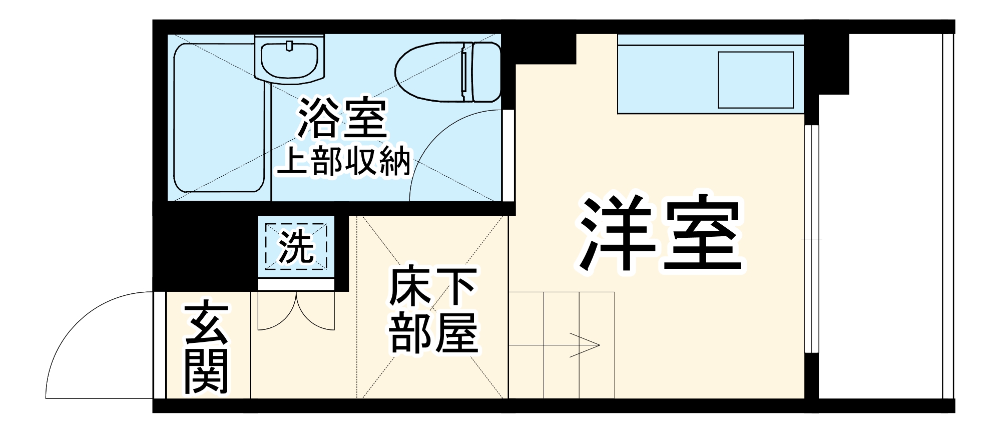 是空HORIKAWA・504号室の間取り