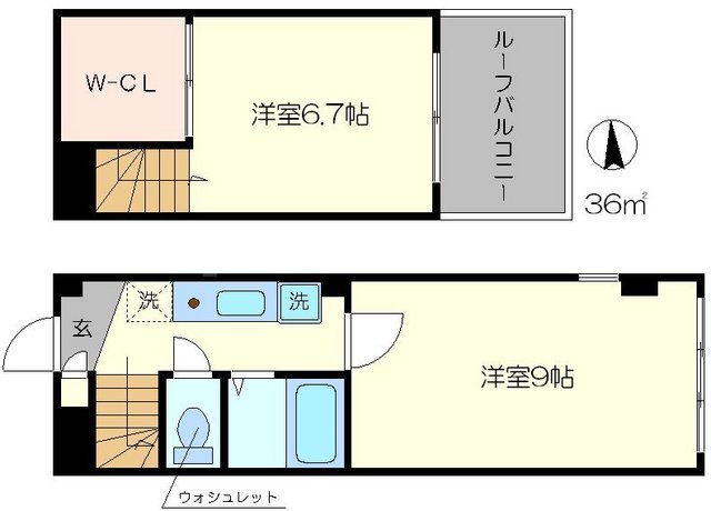 ハウスオブローゼⅡの間取り