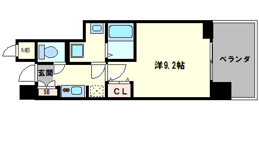 102号室の間取り