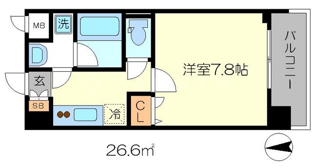 ベラジオ五条堀川Ⅲの間取り