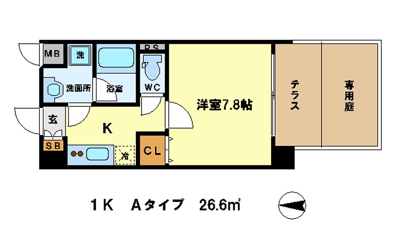 ベラジオ五条堀川Ⅲの間取り